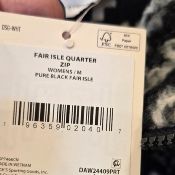 DSG Women's Fair Isle Quarter-Zip Fleece Pullover Medium  New Jacket/Coat New - Picture 12 of 12